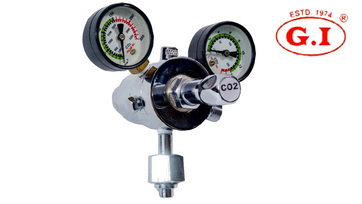 Co2 Regulator Double Stage Double Gauge GI-15B